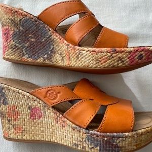 Women's BORN Floral Platform Sandals